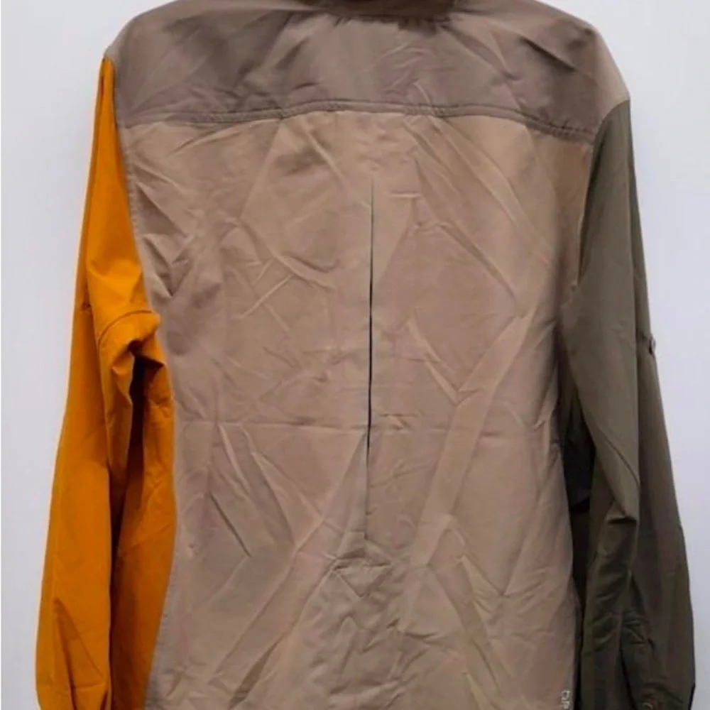 NWT Nike ACG UV Devastation Trail Stretch Cargo Men Medium Brown Button Up Shirt - Picture 2 of 5